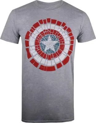 Image de Captain America - T-shirt pour homme TV1661 (S) (Gris)