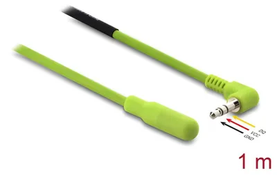 Obrázek produktu pro DeLOCK 91394, 1 m, 3.5mm, Samec, Zelená, Termoplastický elastomer (TPE), -20 - 80 °C
