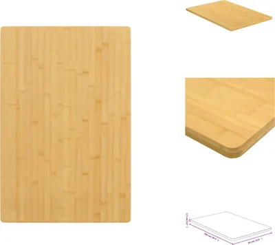 Produktbild von vidaXL Tischplatte 60x100x1,5 cm Bambus -  Tischplatten