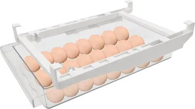 Imagen del producto de Organizador de huevos extraíble para cajón: Capacidad para 18 huevos. Ideal para organizar el cajón y compatible con la mayoría de los refrigeradores