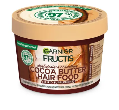 Zdjęcie produktu dla Garnier Fructis Cocoa Butter Hair Food Maska do włosów, 400ml