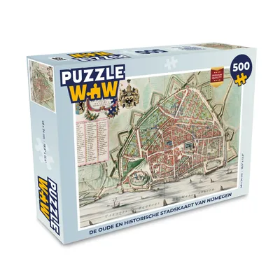 Obrázek produktu pro MuchoWow MuchoWow® Puzzle 500 ks Mapa - Nizozemsko - Vintage