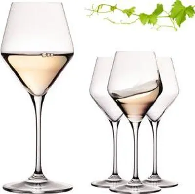 Produktbild von IMPERIAL Weißweingläser 370ml Serie "Rom" Set 4-Teilig Rieslinggläser aus Crystalline Glas Weinglas Spülmaschinenfest