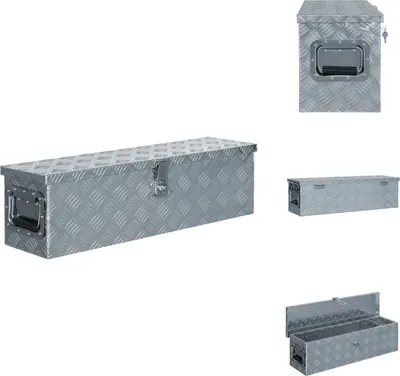 Obrázek produktu pro vidaXL Hliníkový box 80,5×22×22 cm stříbrný - Boxy na nářadí
