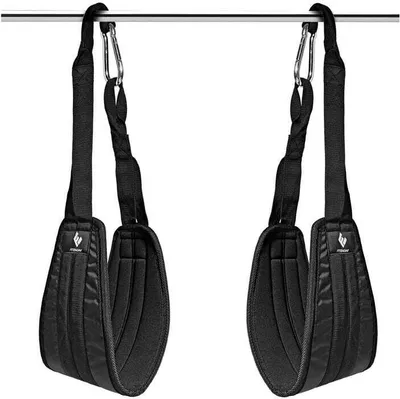 Produktbild von FitEngine Bauchtrainingsschlaufen mit Karabinerhaken Armschlaufen Bauchtraining entlasten Arme Schultern für Türreck Turnstange bis 150 kg belastbar