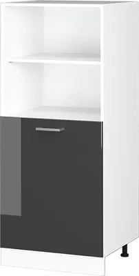 Obrázek produktu pro Univerzální spížní skříňka Vicco R-Line Antracitový vysoký lesk 60 cm s otevřenými policemi a dvířky, Model 41875