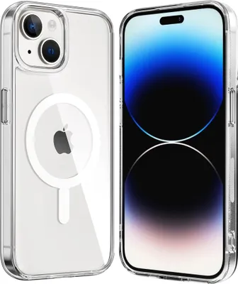 Immagine prodotto di Custodia per iPhone 15 - Custodia magnetica trasparente per cellulare Custodia protettiva resistente ai graffi ultra sottile Phonillico®