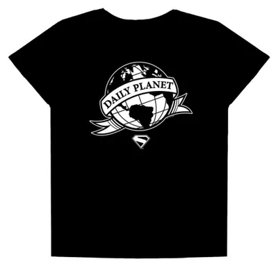 Immagine prodotto di Maglietta da donna "Superman - Daily Planet 2025" (modello TV36179), taglia XXL, colore nero