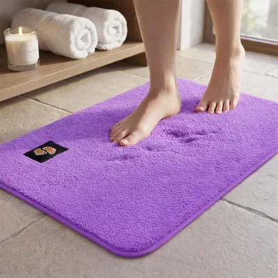 Imagen del producto de Alfombrilla de microfibra para baño, 50 x 80 cm, de secado rápido y antideslizante