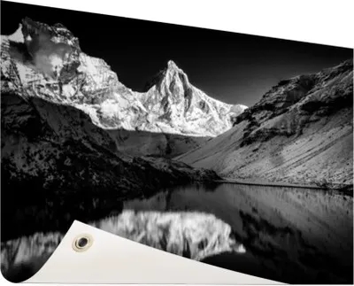 Produktbild von Gartenposter - 120x80 cm - Kedartal Fotodruck schwarz-weiß  - Modernes Wandbilder