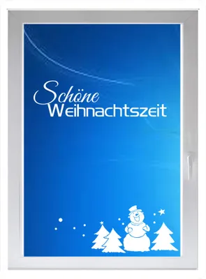 Produktbild von INDIGOS UG - Schöne Weihnachtszeit - Farbe: weiss - 116x41 cm - Sichtschutzfolie - Fensterfolie - Glasdekorfolie - für die Küche, Bad ans Fenster