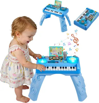 Image de Table d'activités VEVOR, jouet musical avec 133 sources sonores, fonction d'enregistrement et platine DJ LED, table d'apprentissage pour enfants, table de jeu interactive pour les anniversaires, cadeau pour les enfants à partir de 6 mois