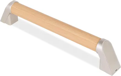 Image de Poignée en bois - Barrière de sécurité - Douche sécurisée - Surface antidérapante - 40 cm - Bois clair