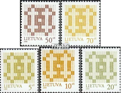 Produktbild von Briefmarken Litauen 1997 Mi 648II,668II,682II-684II postfrisch Doppelkreuz