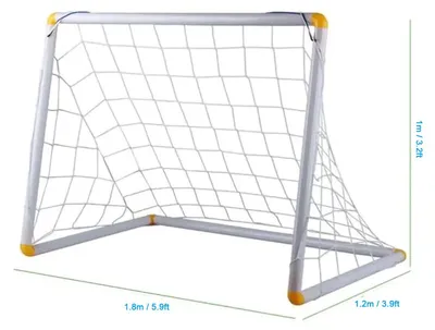 Obrázok produktu pre Sieť na futbalovú bránku, veľká, vyrobená z polyetylénu, rozmer 12 x 6 stôp, určená na futbalové bránky