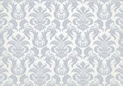 Produktbild von Wallario Poster - Königliche Schnörkelei in weiß und blaugrau, Kunstdruck Größe: 70 x 100 cm