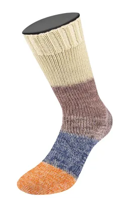 Produktbild von Lana Grossa - Gomitolo Meilenweit 4020 braun graublau orange ecru beige