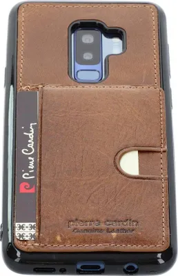 Image de Coque arrière en cuir Pierre Cardin pour Galaxy S9 Plus
