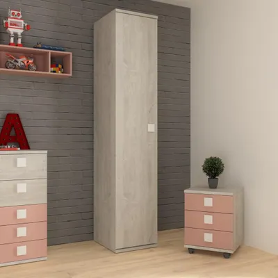 Immagine prodotto di Comodino 3 cassetti 46x46x60h colore bianco consumato