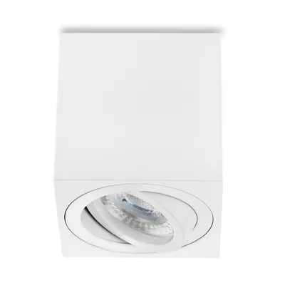 Produktbild von Sweet LED Aufbaustrahler eckig dimmbar Aufbauspot weiß GU10 7W Alu 230V Deckenspot