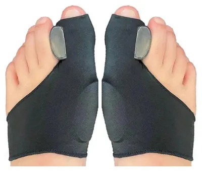 Obrázek produktu pro Rozpěrka prstů, korektor hallux valgus, pomůcka pro péči o nohy, 1 pár – černá – A