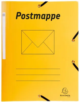 Produktbild von Postmappe A4 mit Gummizug PP gelb Packung mit 10 Stück