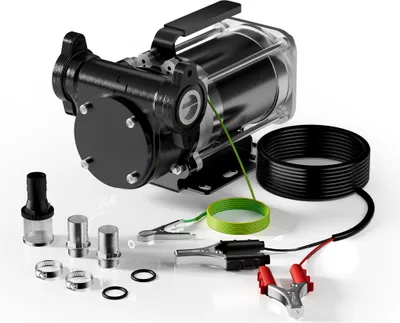 Produktbild von Wiltec Transferpumpe 12 V, 180 W Kraftstoffpumpe 57 l/min, Förderpumpe für Diesel/ Benzin, Kraftstoffförderpumpe 3200 U/min