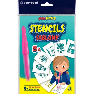 Immagine prodotto di Stencil Centropen per pennarelli soffianti A+ mix