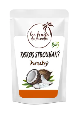 Obrázek produktu pro Kokos strouhaný hrubý BIO 200 g LES FRUITS DU PARADIS