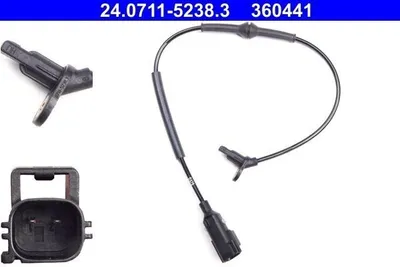 Produktbild von ATE ABS Sensor Raddrehzahl für JAGUAR XF (J05, CC9) 24.0711-5238.3