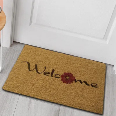 Obrázok produktu pre Škrabka na topánky s diskrétnym moderným dizajnom kvetu v červenej farbe Veľkosť - 40 x 60 cm
