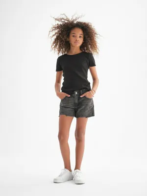 Produktbild von GAP Kinder Jeansshorts Größe 10 Schwarz aus recycelter Baumwolle