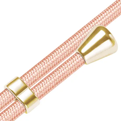 Produktbild von Handykette Backcover-Schutzhülle mit Band (Metall goldfarben) für Realme GT3 5G / GT Neo 5 240W - rose peach