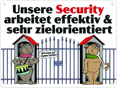 Produktbild von Wachhund Security Metallschild in 15x20 cm in weiß