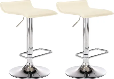 Produktbild von CLP 2er Set Barhocker Dyn höhenverstellbar und drehbar creme