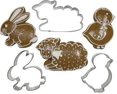 Produktbild von osterzuckerset (HÜHNCHEN, SCHAF, HASE) aus Edelstahl