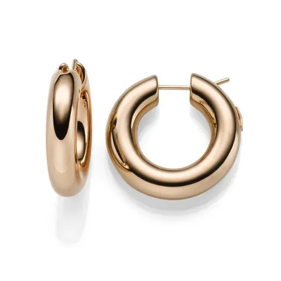Produktbild von Paar Ohrringe Creolen 26,5x6mm Ohrschmuck aus 585 Gold Rotgold rund glänzend