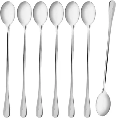 Immagine prodotto di Set di cucchiaini per Latte Macchiato, 7 pezzi, 22,9 cm, acciaio inossidabile, per la cucina