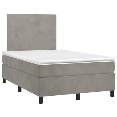 Obrázok produktu pre vidaXL Boxspring posteľ s matracom Svetlo sivá 120x200 cm Velvet