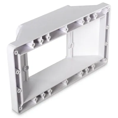 A white plastic skimmer extension set is shown from a diagonal angle against a white background.