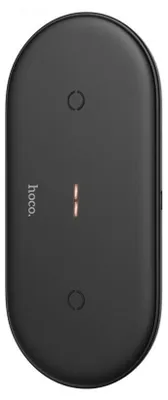 Image de Hoco 2 en 1 Dual Wireless Charger 10W Chargeur inductif Fast Charger Chargeur rapide, noir