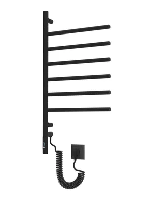 Zdjęcie produktu dla ELNA Vertical 6 Grzejnik łazienkowy elektryczny ruchome przęsła 78W 79x40 cm czarny