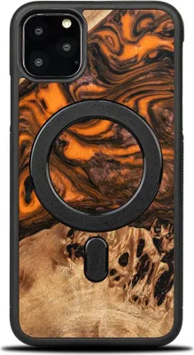 Productafbeelding van Bewood Unieke hoesje voor iPhone 11 Pro Max - Oranje met MagSafe