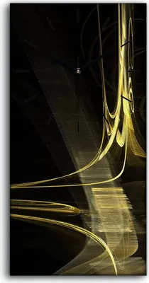 Produktbild von Dekor Leinwand Uhr Wandbilder Kunstdruck 30x60 digitales fraktales Kunst - schwarze Hände