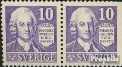 Produktbild von Briefmarken Schweden 1938 Mi 243B/Dr Paar postfrisch Svedenborg