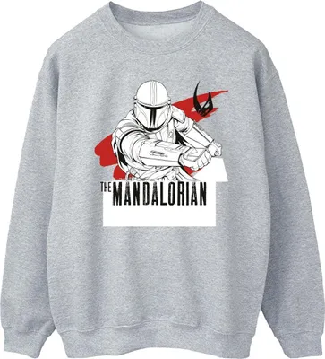 Obrázek produktu pro Star Wars - Pánská mikina "The Mandalorian Shoots" BI46626 (XL) (šedá)