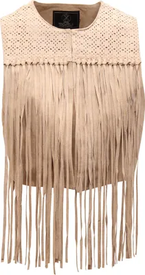 Productafbeelding van N2384 VEST DAMES RINO&PELLE, leren vest zonder mouwen