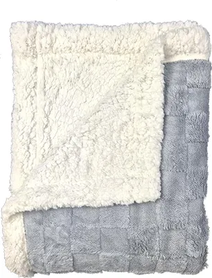 Obrázek produktu pro Mikroplyšová deka ovečka/beránek 160x200cm - Kostička světle šedá