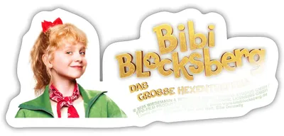 Produktbild von Spreadshirt Bibi Blocksberg Film Mit Bibi Und Logo Sticker Aufkleber, 10 x 10 cm, Weiß glänzend