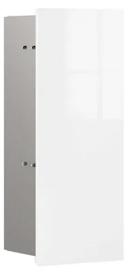Produktbild von emco asis pure Toilettenbürstengarnitur-Modul, Unterputzmontage, Türanschlag rechts, Glasfront, 436x170mm, 975527405